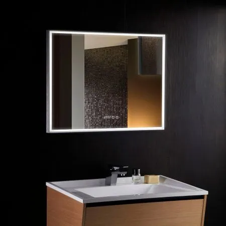 Купить Зеркало Сантана 80*60 - 4 (часы,сенсорный выключатель) Silver Mirrors