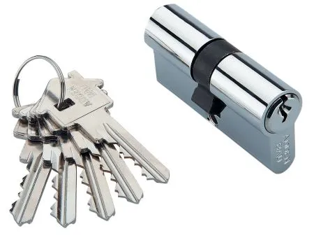 Купить Ключевой цилиндр хром Ключевой цилиндр ADDEN BAU CYL 5-60 KEY ключ хром для межкомнатной двери во Владивостоке
