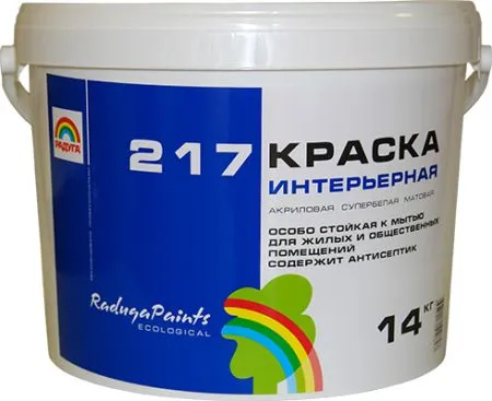 Краска 1,5кг.Р-217 акриловая особо стойкая к мытью