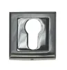 Купить Накладка на ключевой цилиндр  Хром матовый Накладка BUSSARE B0-30 S.CHROME ключевина квадрат для межкомнатной двери во Владивостоке
