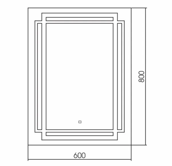 Купить Зеркало  Мадрид 60*80 (сенсорный выключатель) Silver Mirrors