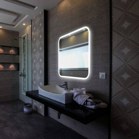 Купить Зеркало Стив нео 70*68 (сенсорный выключатель) Silver Mirrors