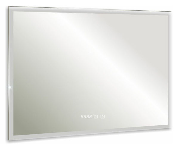 Купить Зеркало Сантана 80*60 - 4 (часы,сенсорный выключатель) Silver Mirrors