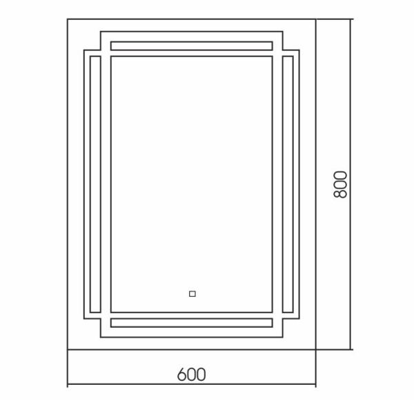 Купить Зеркало  Мадрид 60*80 (сенсорный выключатель) Silver Mirrors